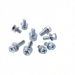 Conjuntos de Pernos Hexagonales con Ranura Cruzada GB9074.13 de Acero al Carbono de Alta Calidad con Arandela de Bloqueo con Resorte y Arandela Plana - Product Image 1