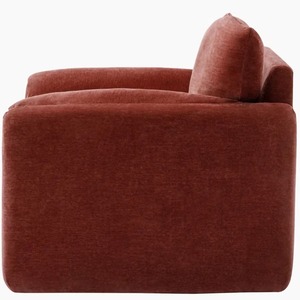 Canapé simple moderne en tissu rouge brique, mousse haute élasticité, usage commercial - Product Image 4