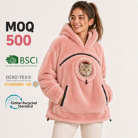 Sweat-shirt chaud d'hiver en fausse fourrure avec poche kangourou pour chiens et chats