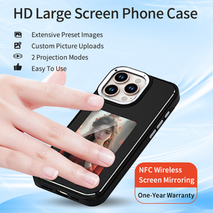 Para <span class=keywords><strong>Amazon</strong></span> TPU + PC DIY pantalla inteligente NFC Eink funda <span class=keywords><strong>de</strong></span> teléfono con soporte <span class=keywords><strong>Protector</strong></span> <span class=keywords><strong>de</strong></span> cámara Compatible con <span class=keywords><strong>13</strong></span> 14 15 16 <span class=keywords><strong>Pro</strong></span> y pantalla - Product Image 4
