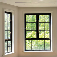 Aluminium-Französische Türen Außentüren für Häuser Eingangstüren Wärmeisolierte Glastüren Innenhof Villa Wohnbereich