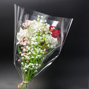 <span class=keywords><strong>Cellophane</strong></span> blanche, <span class=keywords><strong>papier</strong></span> d'emballage épais, plastique, à manches, pour boutique de fleurs, emballage pour dame - Product Image 3