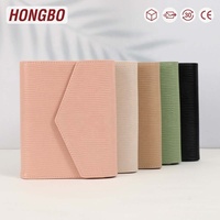 Hongbo A6 lézard cuir classeur portefeuille fermeture à glissière personnalisé 6 bague en or budget porte-documents dossier espèces enveloppes Inserts