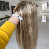 Prothèse capillaire personnalisée 100% cheveux humains vierges européens non traités, base en soie 7x8, avec dos tissé et partie supérieure en soie, cheveux raides