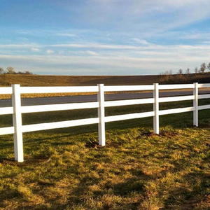 Clôture en PVC de haute qualité à 3 rails, clôture en PVC pour moutons, clôture en PVC à 3 rails <span class=keywords><strong>Fam</strong></span>, clôture en vinyle à 3 rails Ranch - Product Image 1