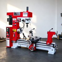 Tour combiné horizontal de précision KY500, machine de perçage et de fraisage manuelle durable pour métaux, multifonctionnelle