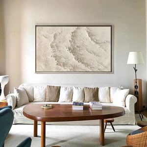 Cuadro al por mayor 3D de playa blanca, pintura al óleo, arte de pared, pintura texturizada de olas del océano, decoración Wabi Sabi para sala de estar y dormitorio - Product Image 4