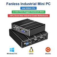 Mini Ordenador Industrial a Precio de Fábrica, Intel N2840, Win7/10, Linux, Doble Red, Sin Ventilador, Opcional con Wifi/4G, con VGA+HDMI
