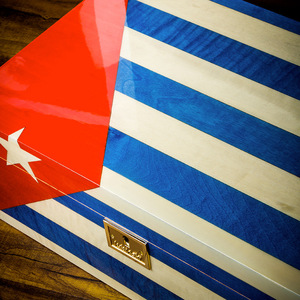 Boîte à cigares édition limitée spéciale avec drapeau <span class=keywords><strong>Cuba</strong></span> sur humidificateur à cigares à Double couche