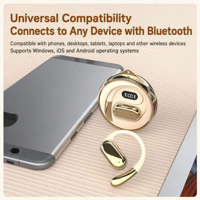 Wholesale Open Ear Bluetooth Earbuds AI Translator Wireless Sports Headset Long Battery Life Waterproof OEM ODM