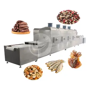 ORME Industrial Small Nut and Kernel Moringa Leaf Dehydration Machine Hazlenut Fish Dry Squid Microwave Tunnel Oven