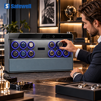 Safewell Intelligent Luxury 12-Slot Autorotation Remontoir de montre intelligent Coffre-fort avec moteurs silencieux Contrôle tactile TPD indépendant