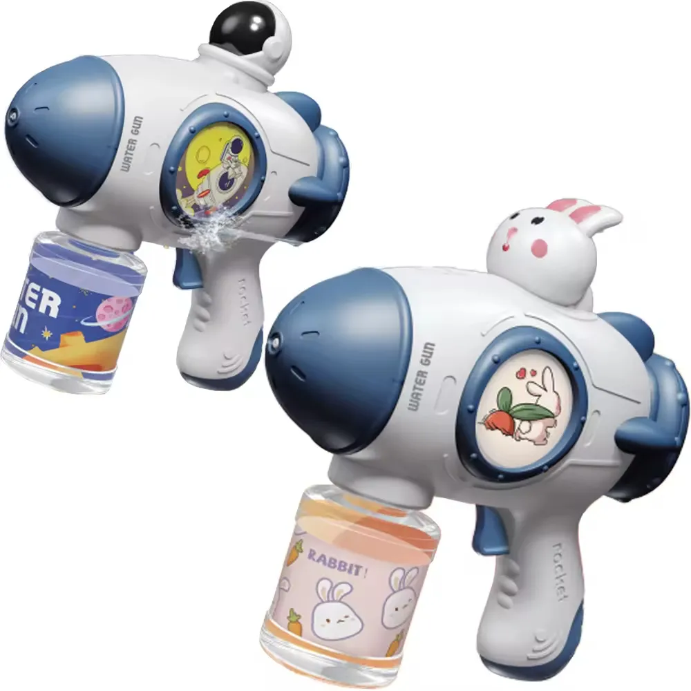 Cartoon Konijn Automatische Waterspuitpistool Speelgoed Nieuwkomers Astronaut Mini Elektrisch Waterpistool Speelgoed Voor Kinderen Zwembad Tuin Waterpistool