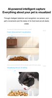 Distributeur de nourriture pour animaux de compagnie avec verrouillage à clé, design anti-touch et alimentation à distance via application pour chiens et chats