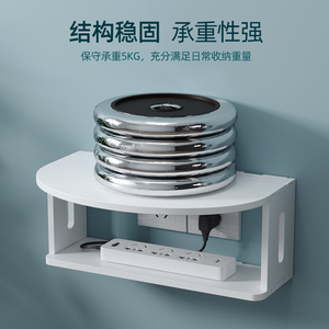 Wall Mounted Storage Rack For Projector <b>Router</b> Wi Fi Devices Living Room 50x40x30cm PVC Wood Plastic Composite Board - Product Image 4