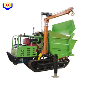 Dumper sur chenilles auto-chargeur de 1,2 tonne <span class=keywords><strong>avec</strong></span> <span class=keywords><strong>pelle</strong></span> frontale, transporteur tout-terrain à chenilles en caoutchouc pour la ferme, la montagne, la construction et le transport - Product Image 1