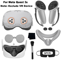 Accessoires VR 8 en 1 Lot de 16 housses en silicone de protection VR pour masque facial Meta Quest 3s et housses de contrôleur pour 3S