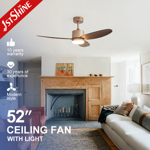 Ventilateur de plafond 1stshine personnalisé de 52 pouces avec télécommande, en plastique, pour appartement, lumière à intensité variable - Product Image 2