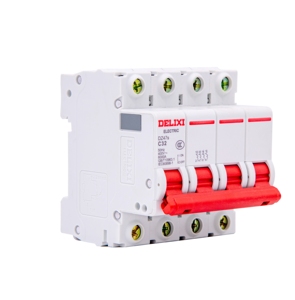 Disjoncteur miniature DELIXI DZ47s 4P Protection contre les surcharges commerciales avec haute capacité de coupure LI 6kA 400V - Product Image 3