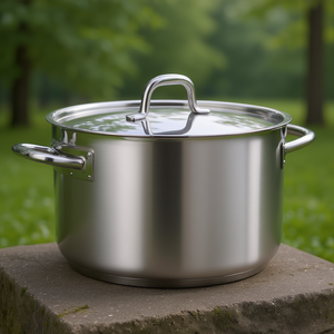 Casseruola alta da 5 quarti in acciaio inossidabile con coperchio per uso su piano cottura e forno - Product Image 4