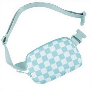 Customizable Polyester Waterproof Gym Checkered Crossbody Bag Women LuLu Belt Chest Zipper Bum Waist Sling Fanny <b>Pack</b> - Product Image 3