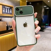Coque de téléphone rigide PC transparente pour iPhone 16 17 15 14 13 12 11 Pro Max Plus fournisseur d'origine avec couvercle de Protection d'objectif de caméra