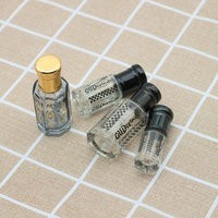 Flacon en verre vide de 12 ml, flacon de parfum arabe ou avec impression noire
