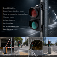 Feu de signalisation LED rouge-vert étanche IP65 pour portail battant, 12/24V CC, indicateur de trafic industriel pour contrôle d'accès et entrée de parking