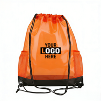 Sacs de shopping en plastique transparents personnalisés avec logo imprimé, marque propre, pour l'extérieur, imperméables, avec cordon de serrage
