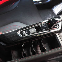 Accessoires d'intérieur en fibre de carbone en acier inoxydable pour voiture OEM pour 2022 Geely Coolray Cadre de garniture de panneau de changement de vitesse