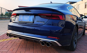 Difusor trasero con garganta trasera para Audi <span class=keywords><strong>A5</strong></span> S Line Upgrade S5 2017-2020 Parachoques trasero difuso con escape - Product Image 5