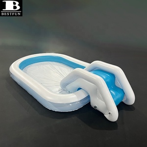 <span class=keywords><strong>Pataugeoire</strong></span> gonflable en PVC personnalisée avec <span class=keywords><strong>toboggan</strong></span> amovible, centre de jeux d'eau gonflable durable pour les enfants, le jardin et l'arrière-cour - Product Image 2