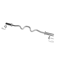 Barre Courbe de Musculation 1,2 m en Acier Durable EZ Curl pour Salle de Sport, Projet de Gymnastique, Entraînement Biceps Triceps, Musculation