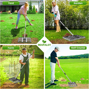 Râteau de nivellement pour pelouse, niveleur de sable, grattoir de jardin pour gazon, outil de nivellement pour la finition du sol et du gazon paysager - Product Image 6