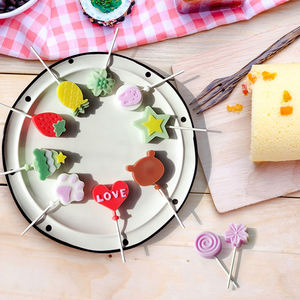 Cetakan Silikon Fondant Bentuk Kupu-kupu, Bunga, Buah, Hewan, Hati, Bintang untuk Cokelat, Permen, Keju, dan Lolipop - Product Image 3