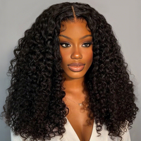 Proveedor de Pelucas de Cabello Humano Natural Rizado Birmano con Frente de Encaje HD de Alta Densidad, Sin Pegamento, 13x4, para Mujeres