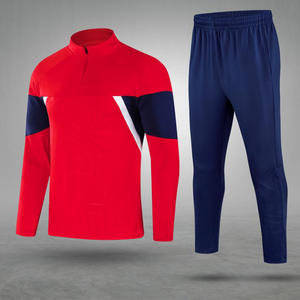 Conjunto de Chándal de Entrenamiento de Fútbol Americano para Hombre Otoño-Invierno, Sudadera Transpirable de Manga Larga con Media Cremallera, Kit de Equipo con Bloques de Color - Product Image 5