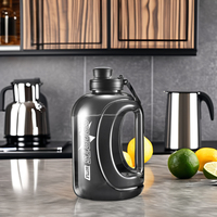 Bouteille d'eau de sport sans BPA, anti-fuite, légère, pour la salle de sport/le camping en plein air, avec poignée, pour l'eau bouillante