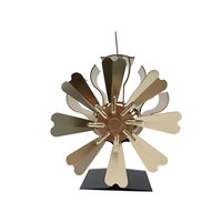 Ventilateur de poêle à bois à haute efficacité en alliage d'aluminium 6063 alimenté par la chaleur
