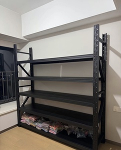 Commercial Factory Direct Sale Supermarket Rack <b>Heavy</b> <b>Duty</b> Metallic Perforated Storage <b>Shelves</b> 1 Dollar Epoxy Powder Coating PFT - Product Image 1