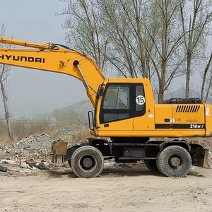 Pelle sur pneus multifonction d'origine d'occasion Hyundai 210W-7 Pelle KomatsuCATShyundai à haut rendement en bon état en vente - Product Image 1