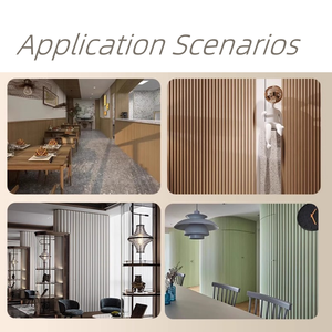 Decoración de Interiores, Revestimiento de Pared Clásico 3D Acanalado, Revestimiento de PVC con Diseño de Madera, Rejilla, Panel de Pared Interior de Plástico - Product Image 5