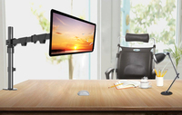 Fit 32 "pouces Vesa écran unique hauteur réglable en acier plastique 360 rotatif ordinateur portable bras ordinateur Riser moniteur support de montage