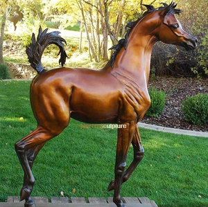 Jardín al aire libre tamaño real al por mayor bronce caballo árabe estatua escultura para la <span class=keywords><strong>venta</strong></span> - Product Image 5