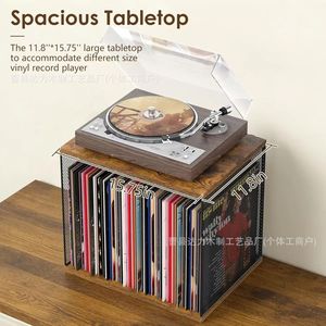 Estante para Discos de Vinilo Apilable Ironwood Cube, Caja de Almacenamiento Modular para CD, Vitrina Multiusos - Product Image 3