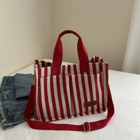 Sac fourre-tout en toile personnalisé avec logo, rayures colorées, en coton écologique, pour maman, infirmière, plage, ordinateur portable