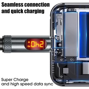 USB avec alimentation PD 240W  <span class=keywords><strong>C</strong></span>âble USB-<span class=keywords><strong>C</strong></span> avec affichage LED, charge rapide et synchronisation des données haute vitesse pour ordinateur portable, téléphone, tablette, utilisation en voyage - Product Image 6