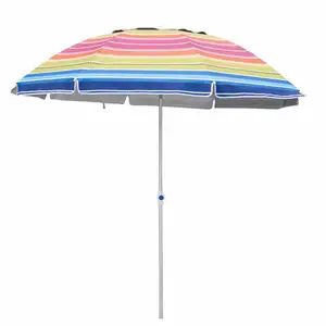 2023 Hochwertige billige Strand tragbare Sonnenschirm für kunden spezifisches Design Outdoor-Werbe-Sonnenschirm
