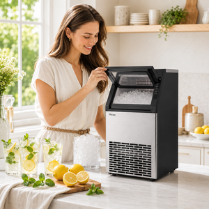 Machine à glaçons industrielle et commerciale autonettoyante à haute efficacité avec compresseur – Prix du fabricant de glaçons en cubes - Product Image 1