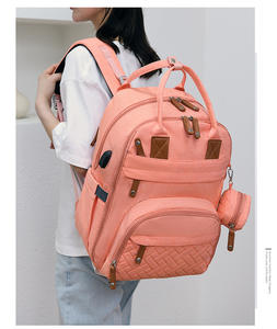 Sac à dos personnalisé HY7 pour maman, <span class=keywords><strong>prix</strong></span> d'usine, ensemble de sacs à dos de voyage, sac à langer pour maman, sac à langer élégant pour bébé, compagnon de voyage - Product Image 3